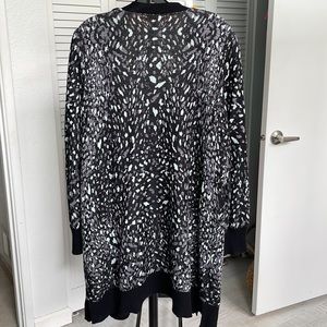 Leopard print long cardigan